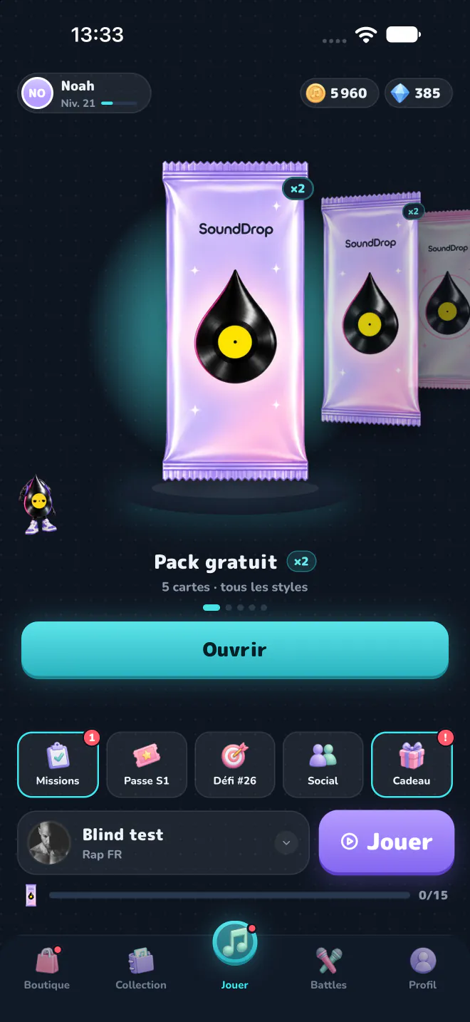 The same screen in the dark Nuit theme.